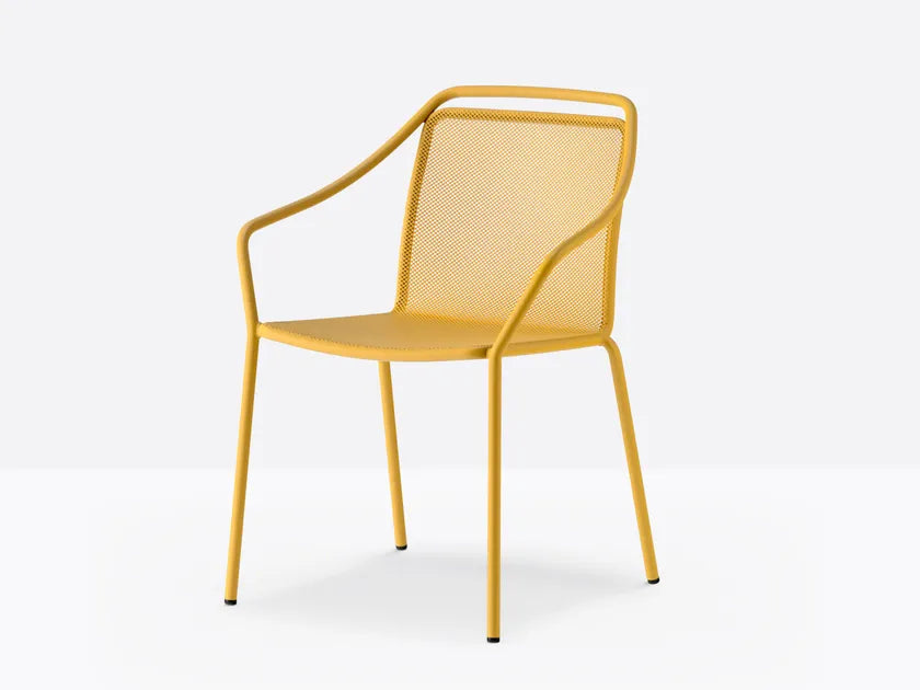 Philia Mesh Stackable Dining Chair with Armrests | Luxury Design | Pedrali