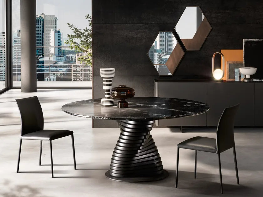 Rotolo Round Dining Table | Eforma Iconic Luxury Italian Design