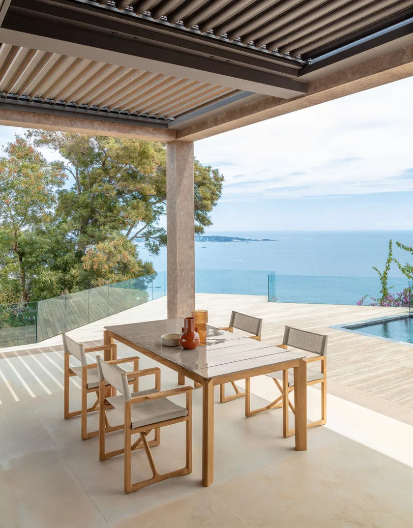 Thea Folding Director Chair with Armrests | Luxury Talenti Outdoor Living