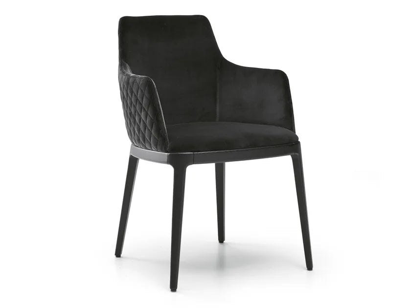 Max Diamond Dining Chair with Armrests | Eforma Iconic Luxury Italian Design