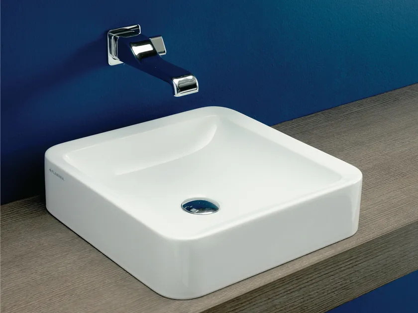 Nile 40 Countertop Square Washbasin | Luxury Bathroom | Ceramica Flaminia
