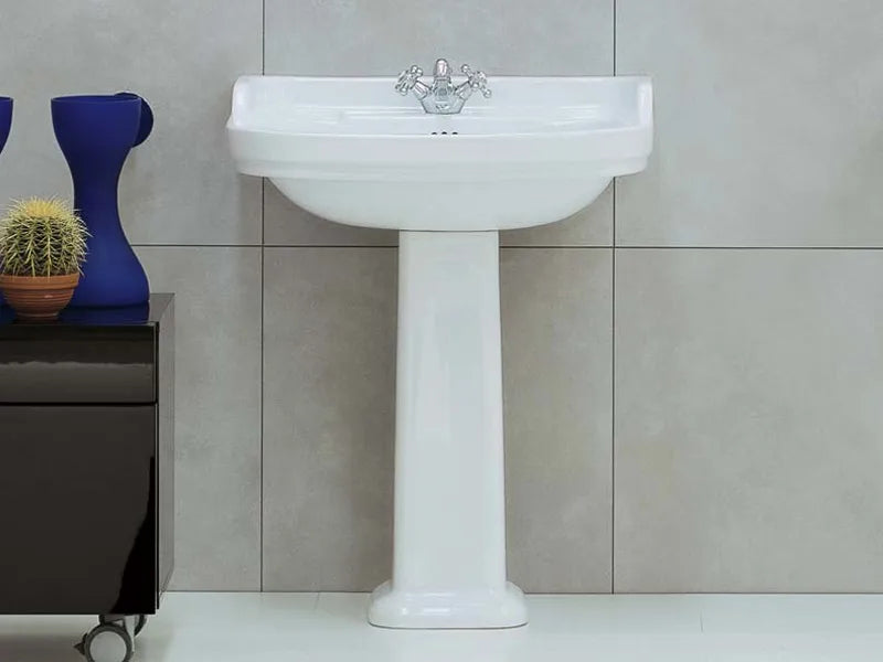 Efi Pedestal Ceramic Washbasin | Luxury Bathroom | Ceramica Flaminia
