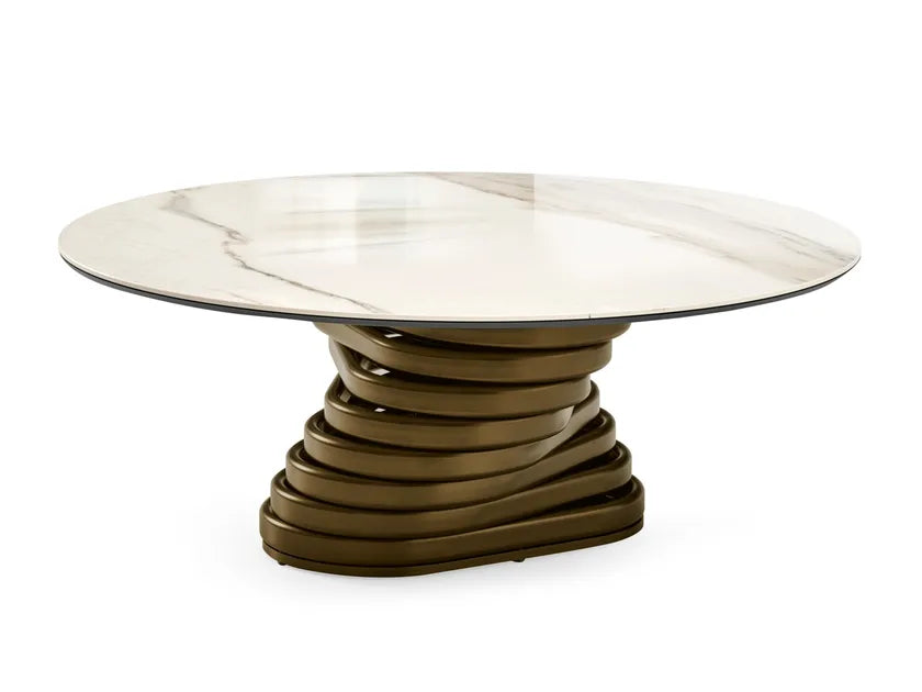 Rotolo Low  Round Coffee Table | Eforma Iconic Luxury Italian Design