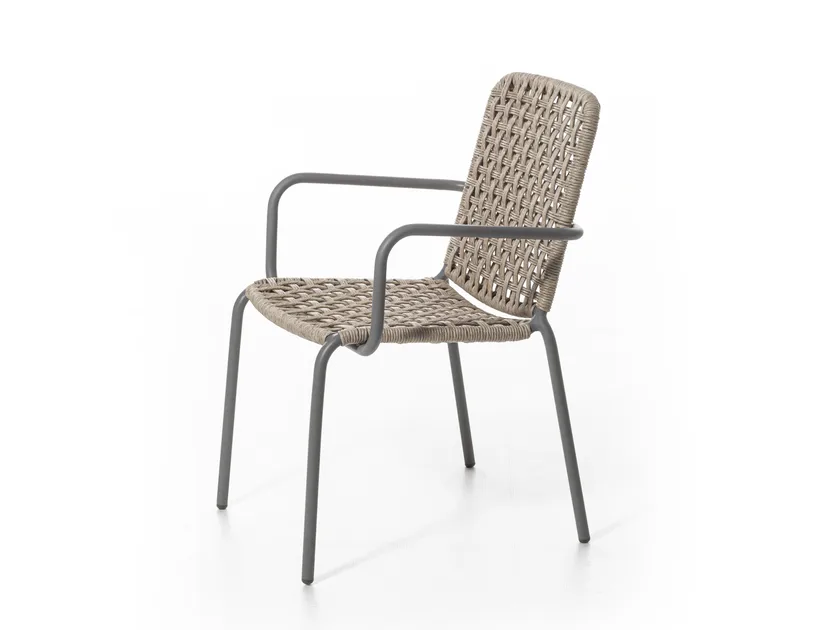 Straw 24 Chair with Armrests | Luxury Furniture Gervasoni