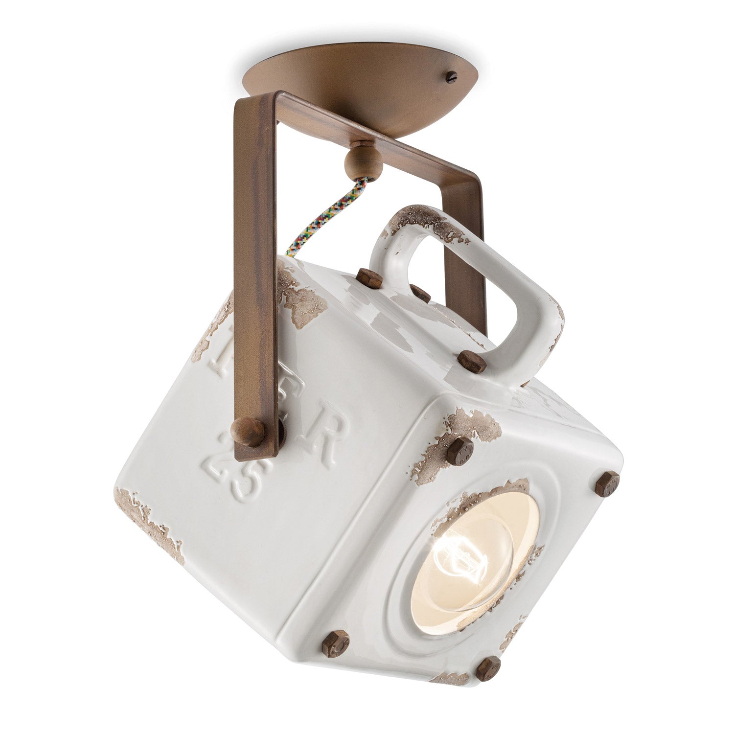 Industrial C1653 Adjustable Ceiling Lamp | Ferroluce Ceramic Lighting
