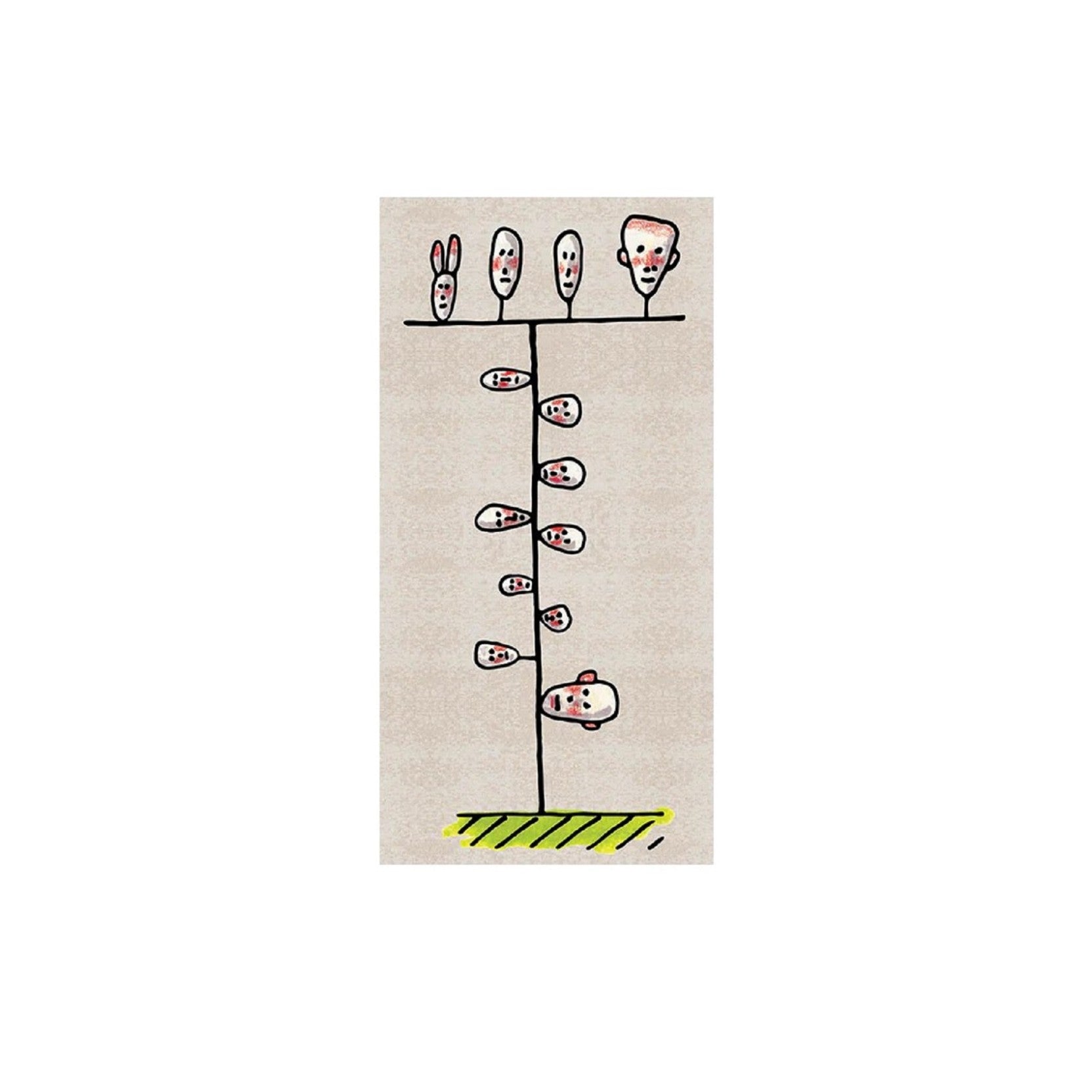 Qeeboo Family Tree Carpet featuring artistic abstract tree motif, Italian designer rug made in Italy