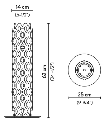 Charlotte Outdoor Bollard Floor Lamp | Slamp Sculptural Design Lighting