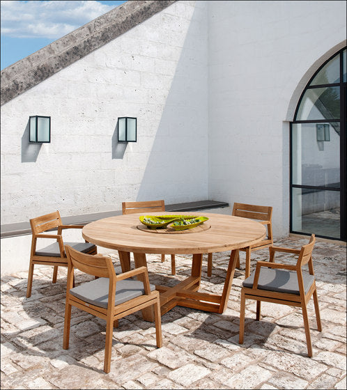 Costes Round Dining Table with built-in Lazy Susan | Ethimo