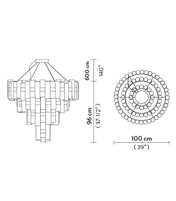 La Lollona Chandelier | Slamp Sculptural Design Lighting