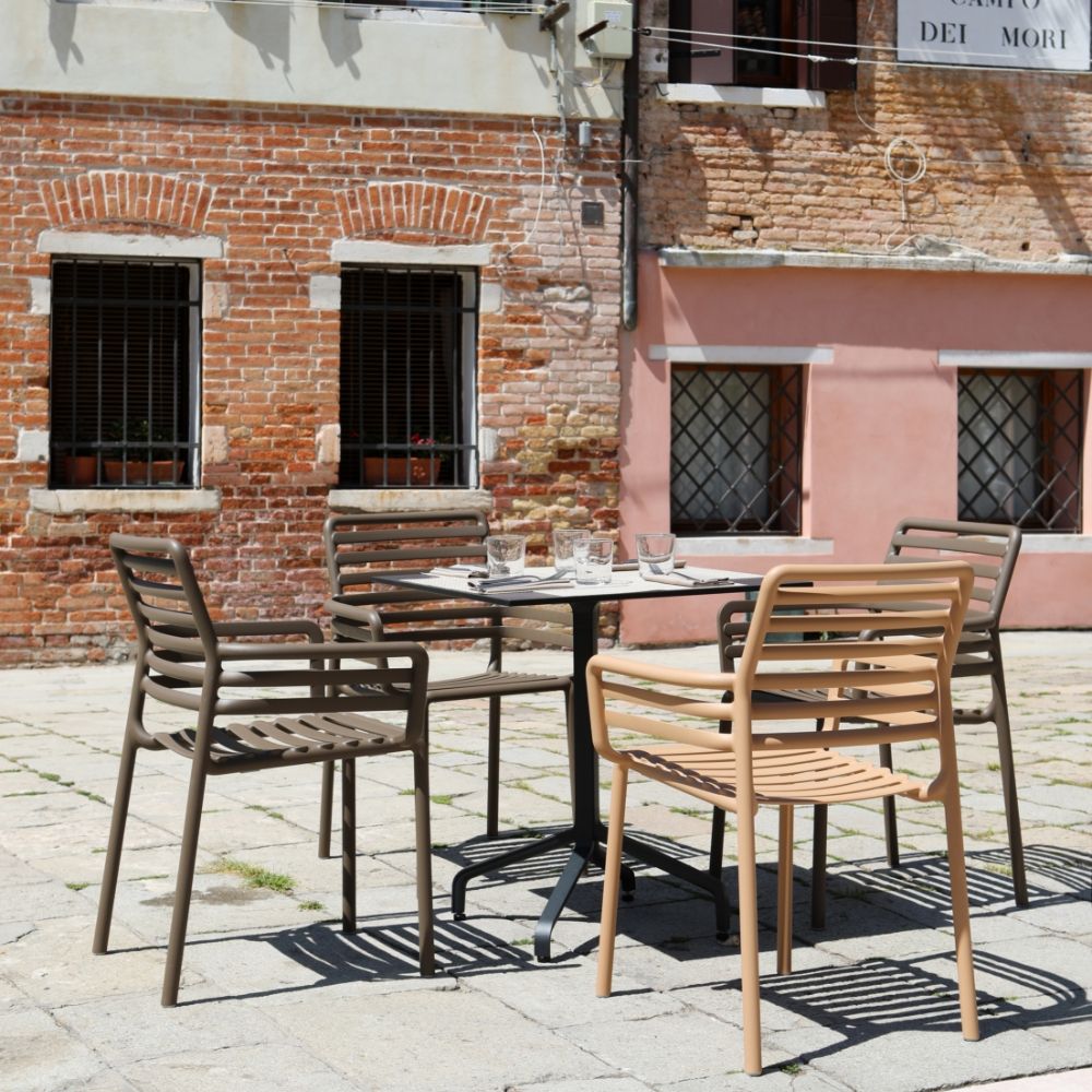 Doga Stackable Chair with Armrest  | Luxury Outdoor | Nardi