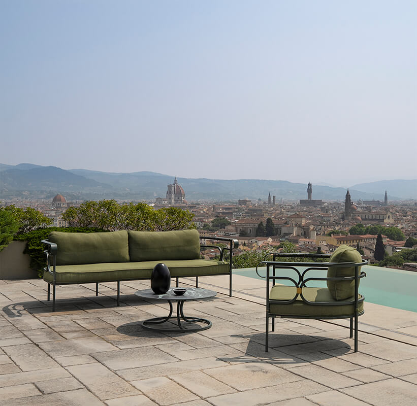 Emu Collier Sofa in Steel – Luxury Outdoor Seating