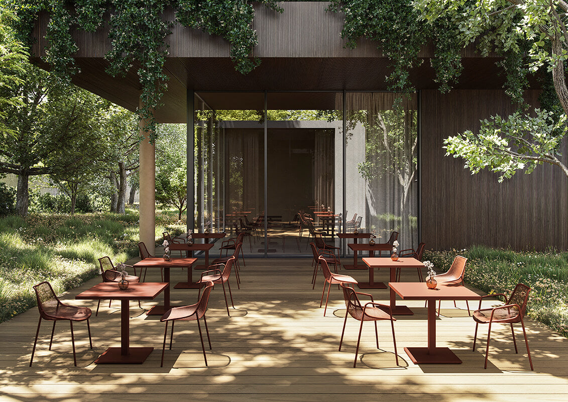 Round Stackable Dining Chair with Armrest | Set of 2 | EMU