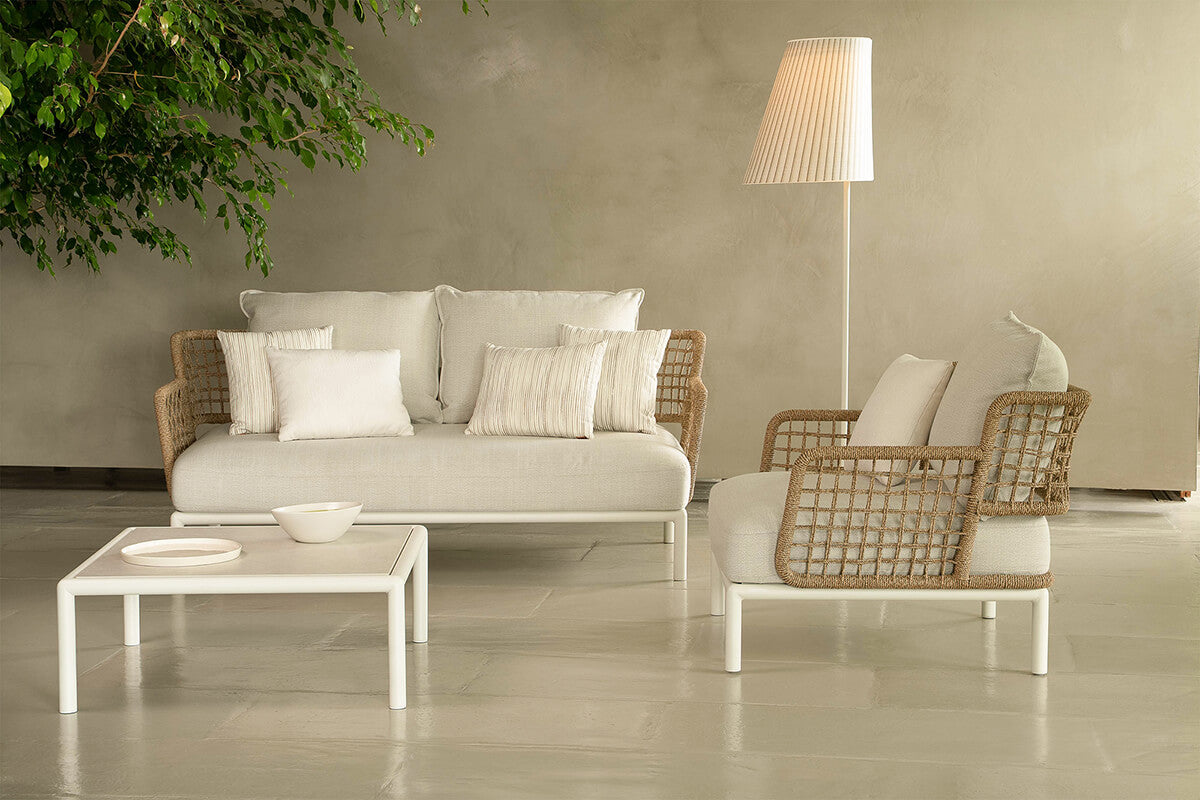 EMU Saint Martin Outdoor 1‑Seater Sofa – Steel and Wicker