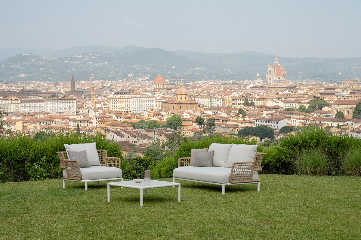 EMU Saint Martin Outdoor 1‑Seater Sofa – Steel and Wicker