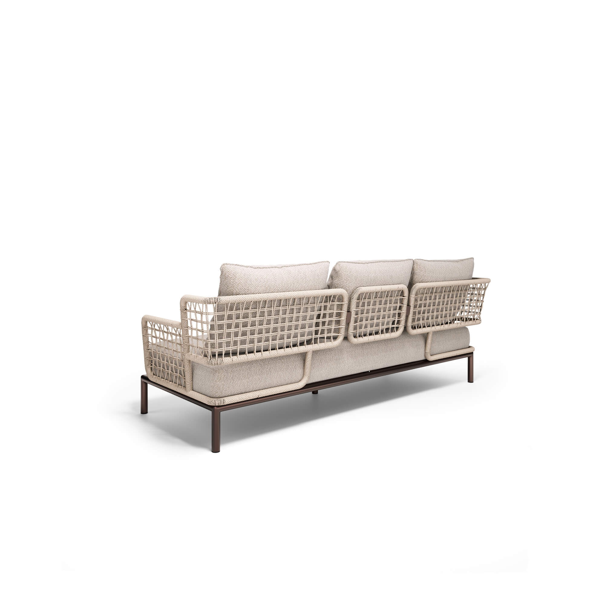 Saint Martin Steel & Wicker Weaving Outdoor Sofa by EMU