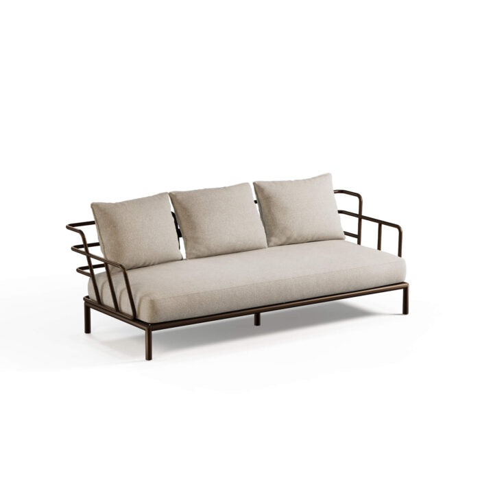 EMU Saint Martin Outdoor Sofa 3‑Seater in Steel