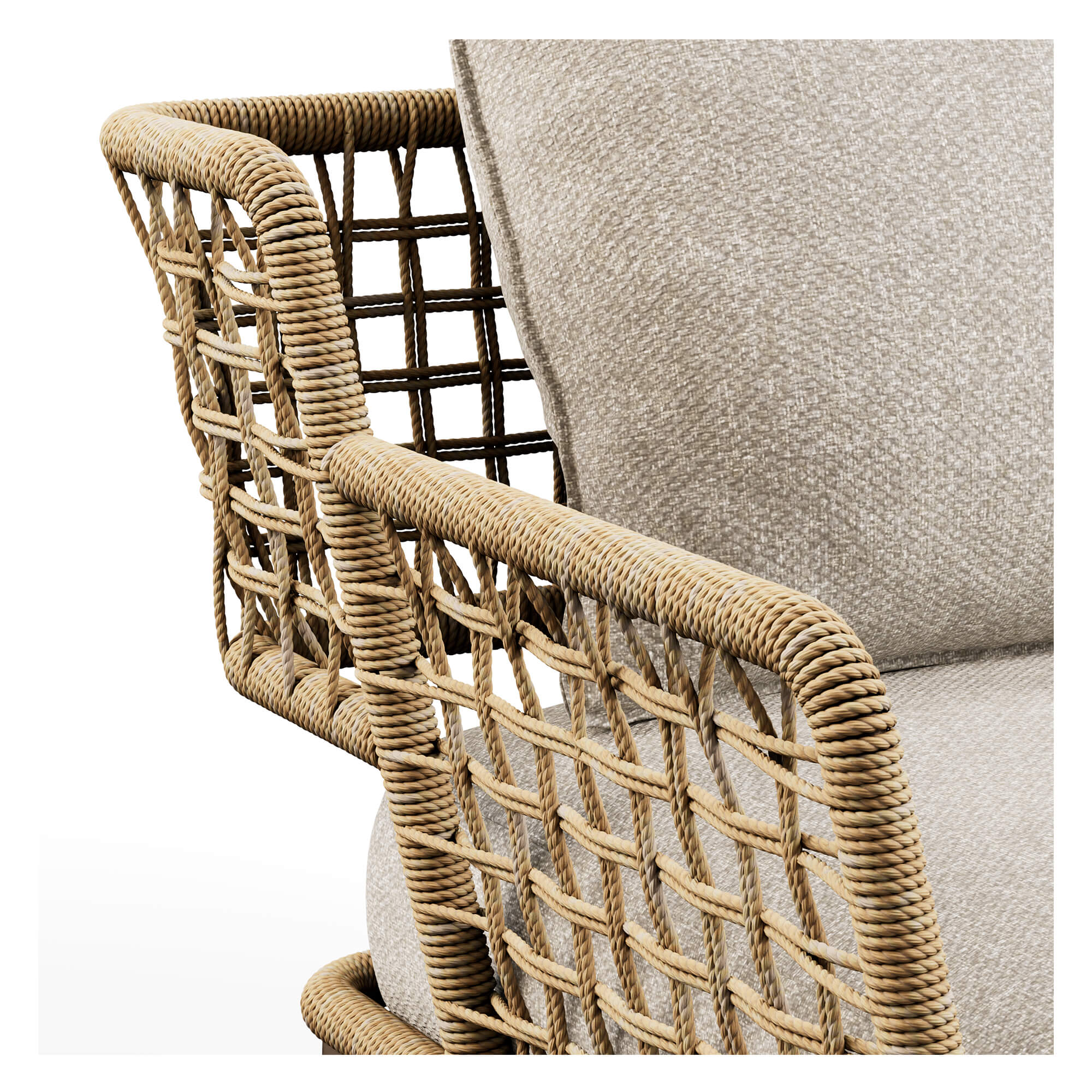 EMU Saint Martin Outdoor 1‑Seater Sofa – Steel and Wicker