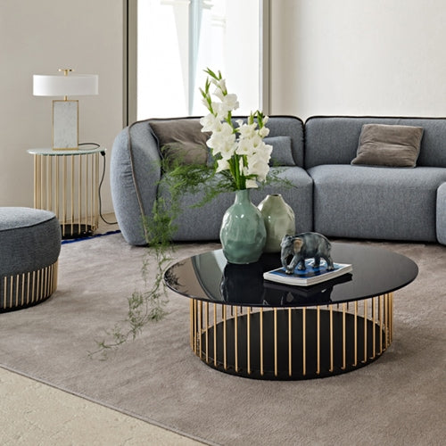 Etan Round Side Table | Luxury Living Black Tie