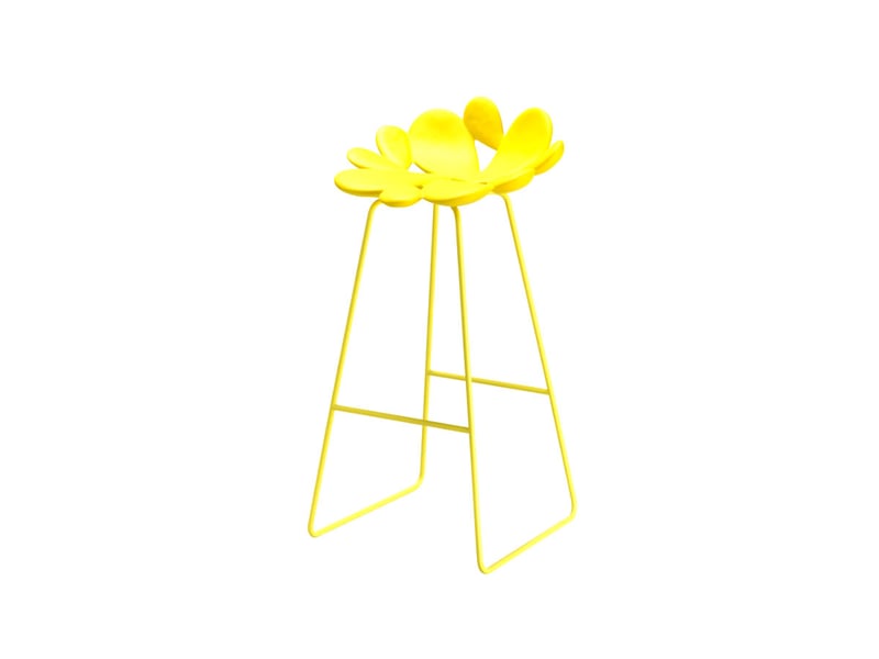 Qeeboo Filicudi Barstool with cactus‑inspired sculptural seat and steel base