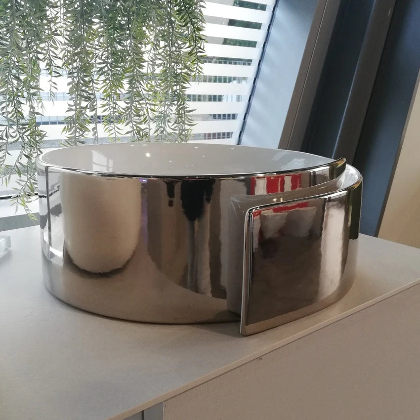 Roll 44 Countertop Round Washbasin Ceramica Flaminia