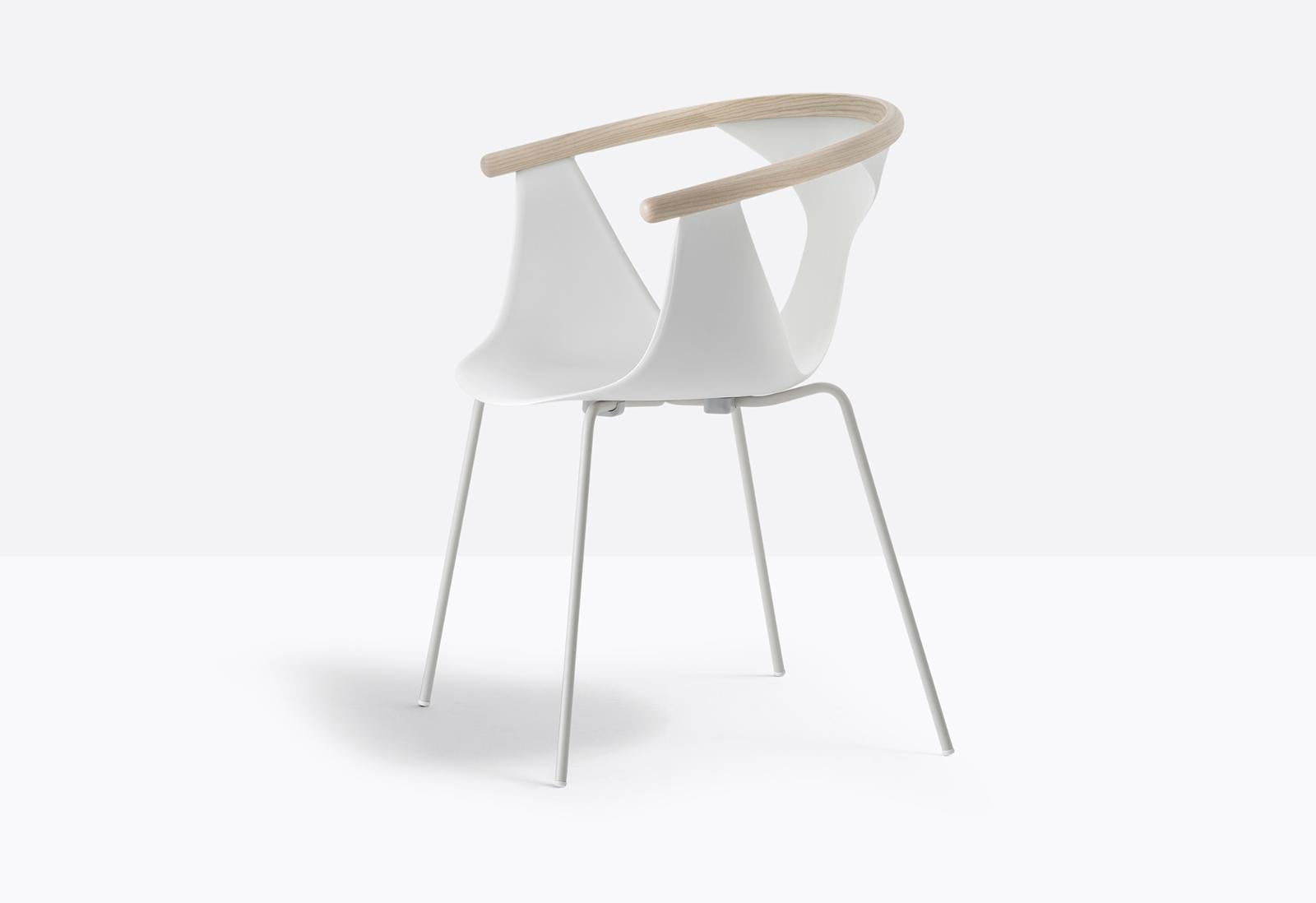 Fox 3726 Stackable Dining Chair with Armrests | Luxury Design | Pedrali