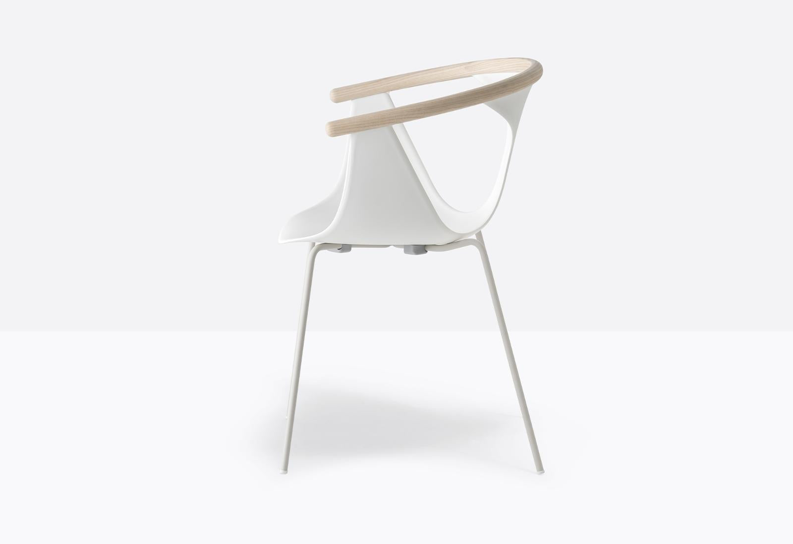 Fox 3726 Stackable Dining Chair with Armrests | Luxury Design | Pedrali