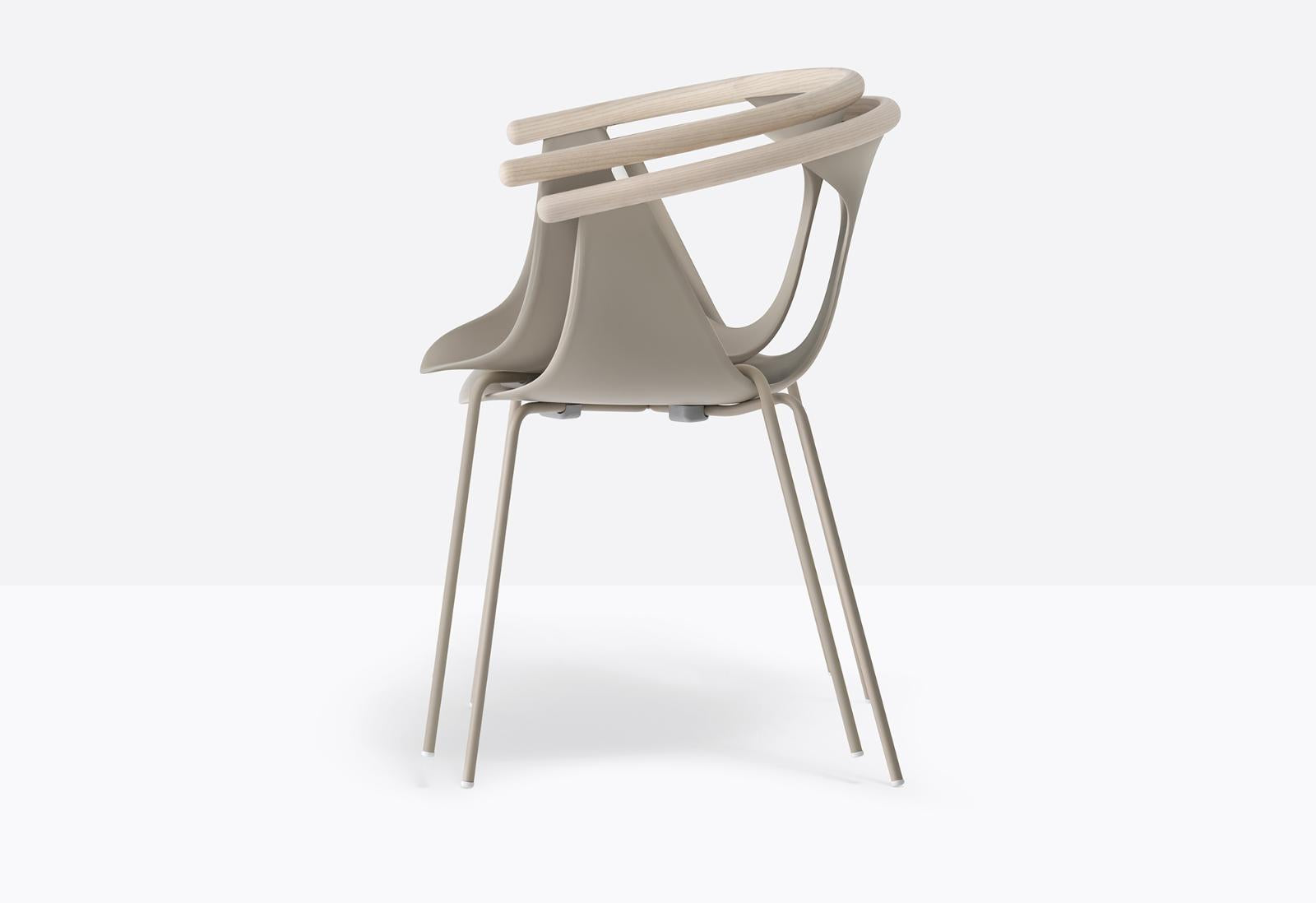 Fox 3726 Stackable Dining Chair with Armrests | Luxury Design | Pedrali