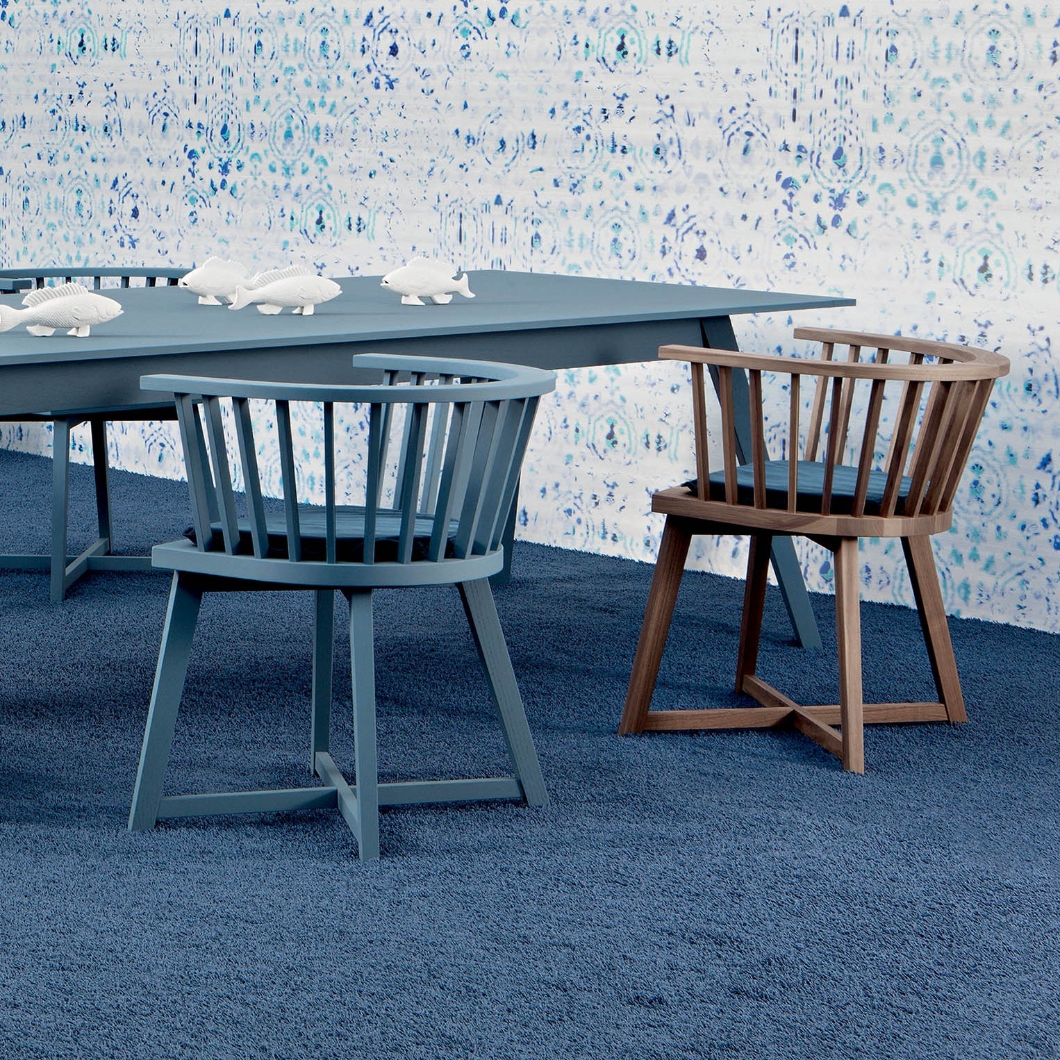 Gray 24 Dining Chair with Armrests | Gervasoni