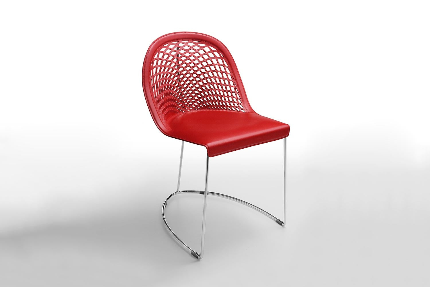 Guapa Dining Chair by Sempere for Midj Leather Mesh Design - Set of 2