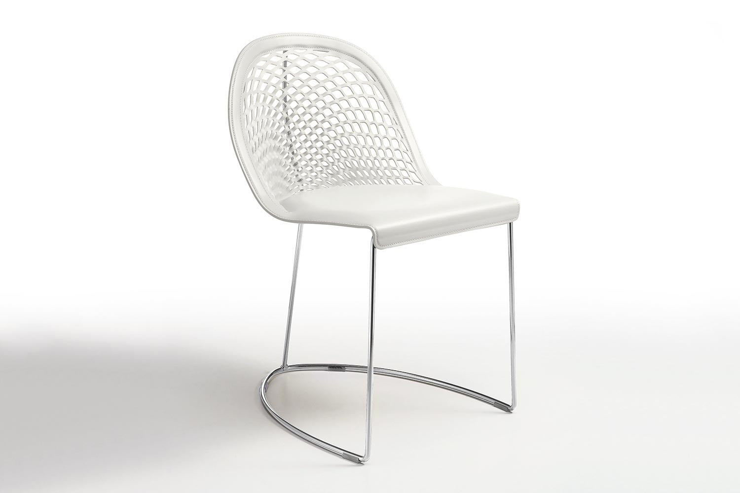 Guapa Dining Chair by Sempere for Midj Leather Mesh Design - Set of 2