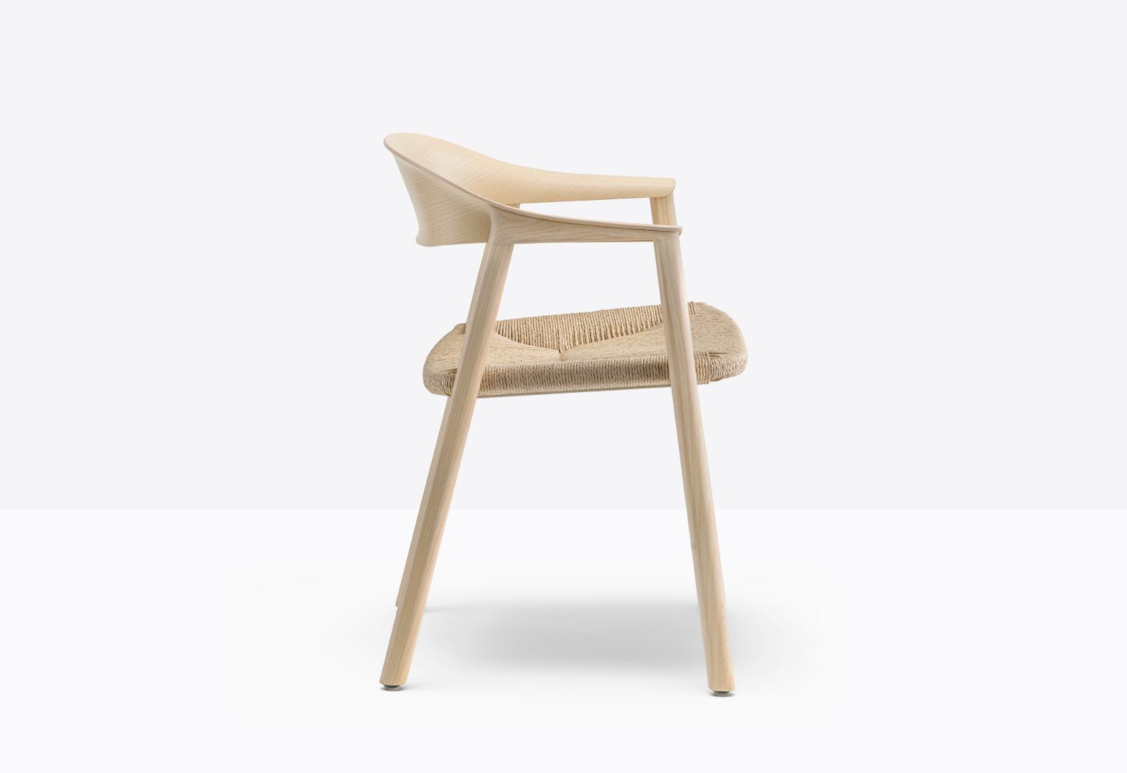 Héra Straw 2864 Dining Chair with Armrests | Luxury Design | Pedrali