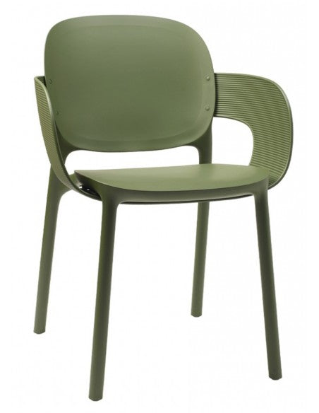 Hug Stackable Chair with Armrests | Luxury Outdoor | Scab Design