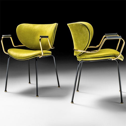 Kalida Dining Chair with Armrests | Luxury Living | Black Tie