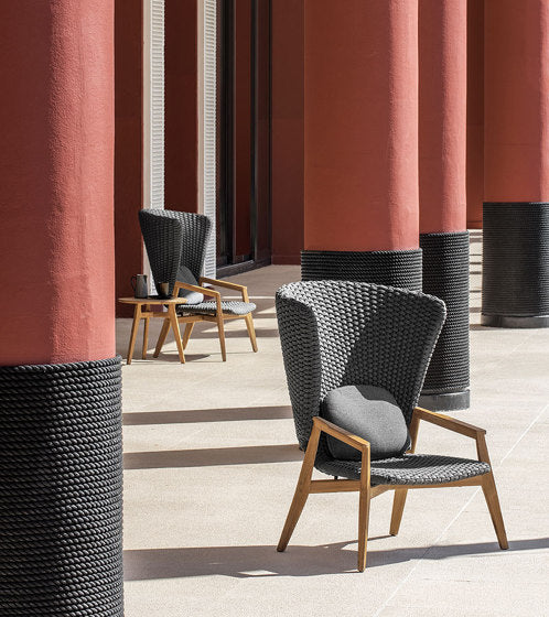 Knit Lounge Armchair High Back | Luxury Outdoor | Ethimo