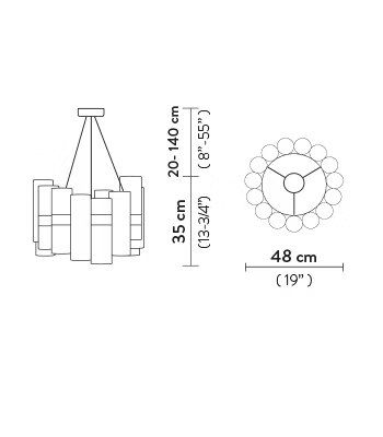 La Lollo Round Suspension Lamp | Slamp Sculptural Design Lighting