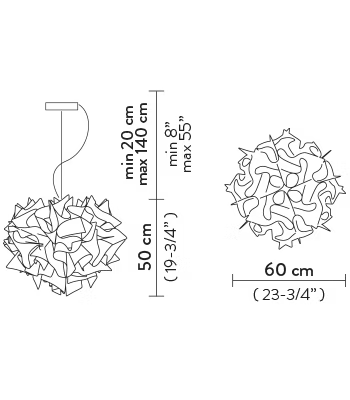 Veli Couture Suspension Lamp | Slamp Sculptural Design Lighting