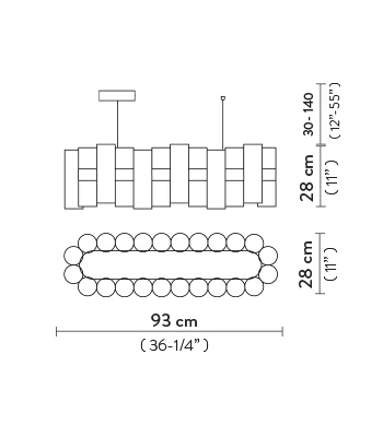 La Lollo Linear Suspension Lamp | Slamp Sculptural Design Lighting