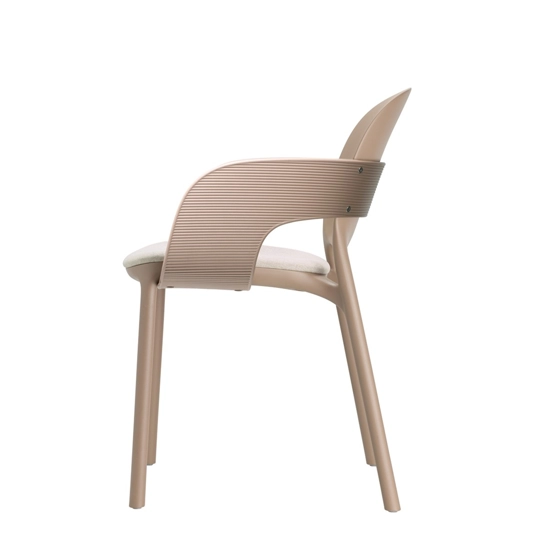 Hug Stackable Chair with Armrests & Pad by Scab Design - Set of 2