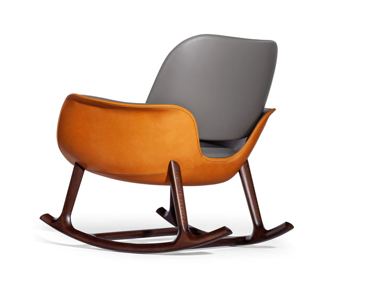 Martha Rocking Armchair | Luxury Leather Rocker by Roberto Lazzeroni
