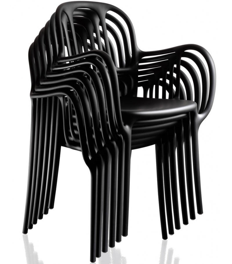 Milà Stackable Dining Chair with Armrest | Luxury Furniture | Set of 2 | Magis