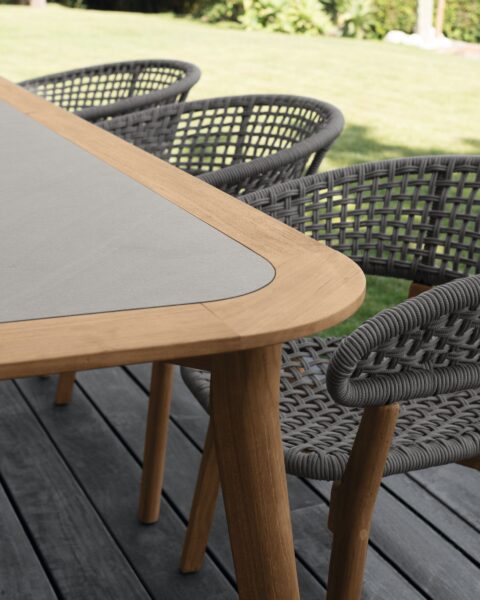 Moon Teak Dining Chair with Armrests | Luxury Talenti Outdoor Living