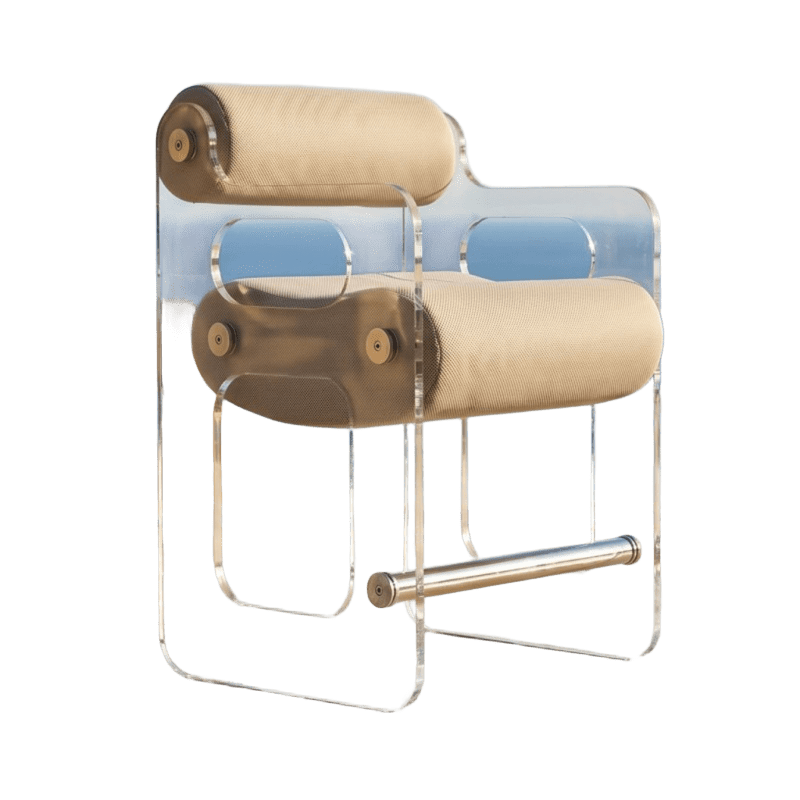 MW04 Bar Stool by KUUMO Design – Sculptural Transparent Seating Made in France