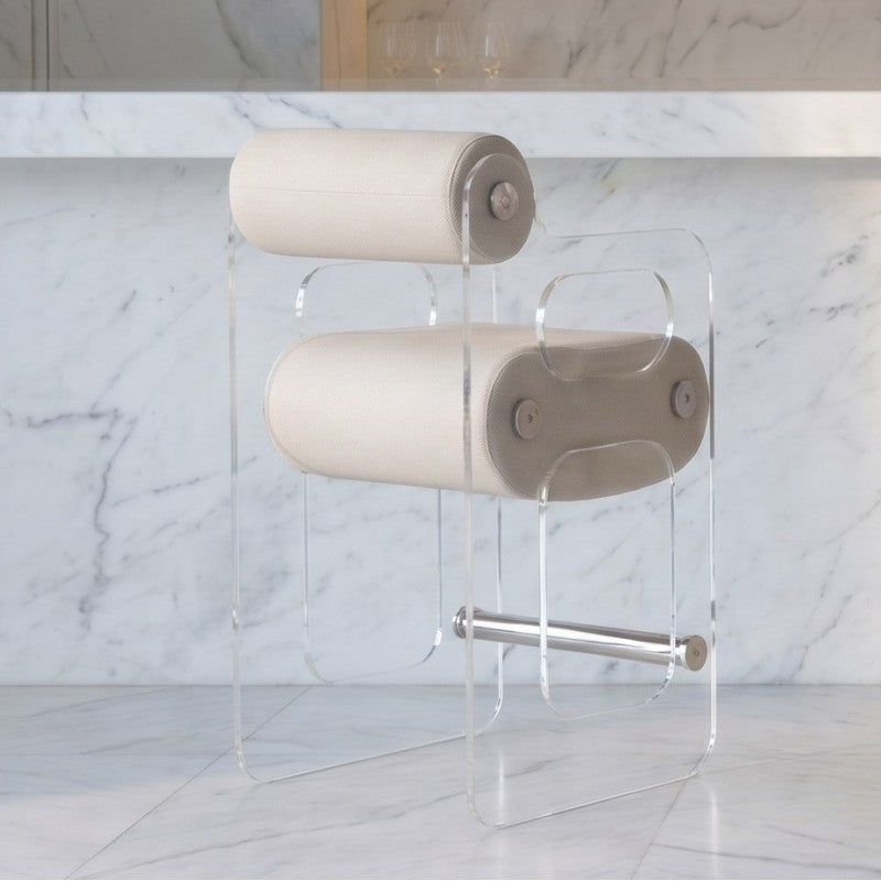 MW04 Bar Stool by KUUMO Design – Sculptural Transparent Seating Made in France