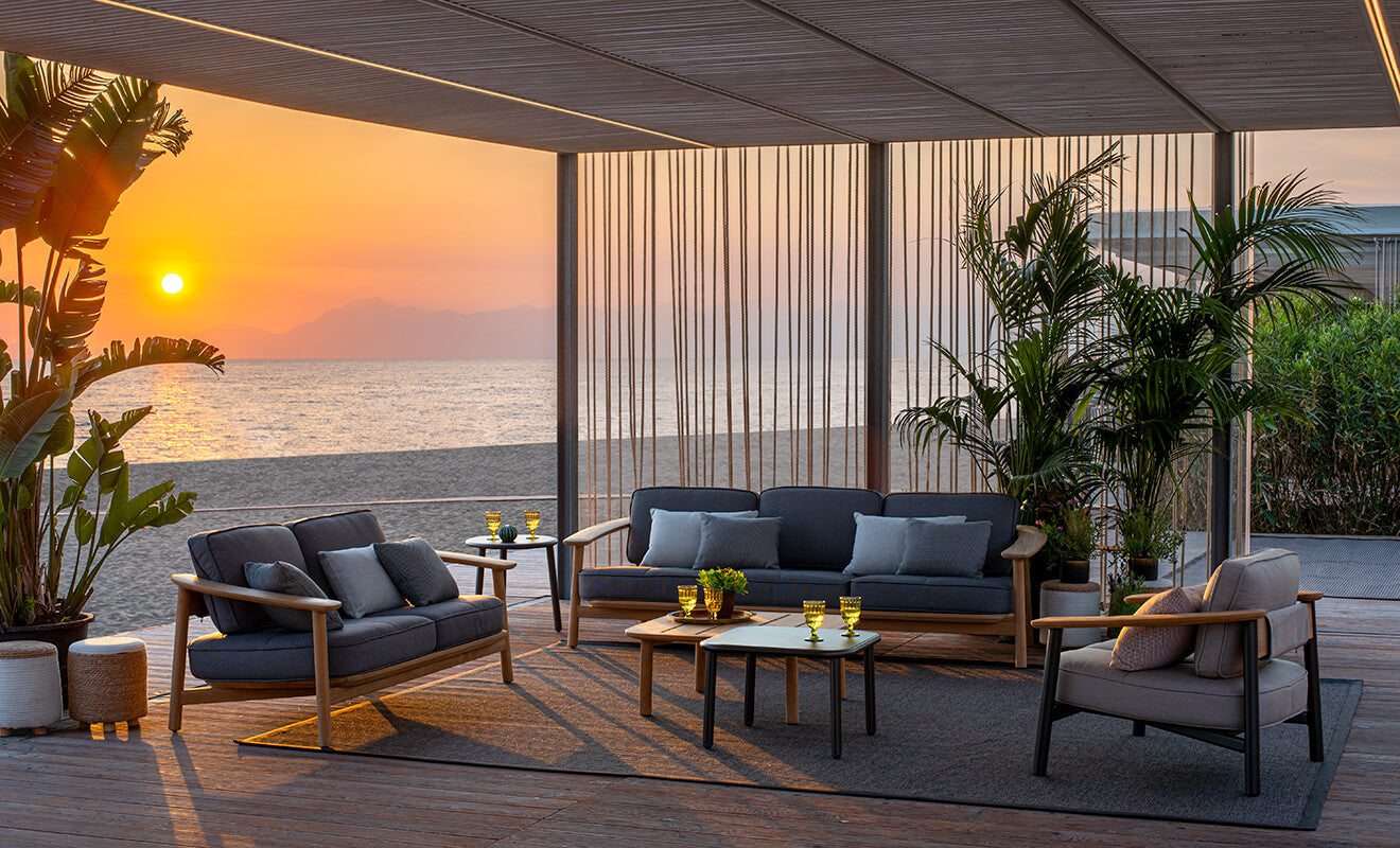 Twins 3 Seater Teak Sofa | Luxury Outdoor | EMU