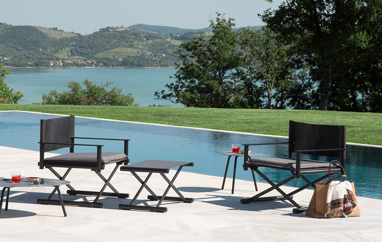 Terra Folding Foot Stool | Luxury Outdoor | EMU