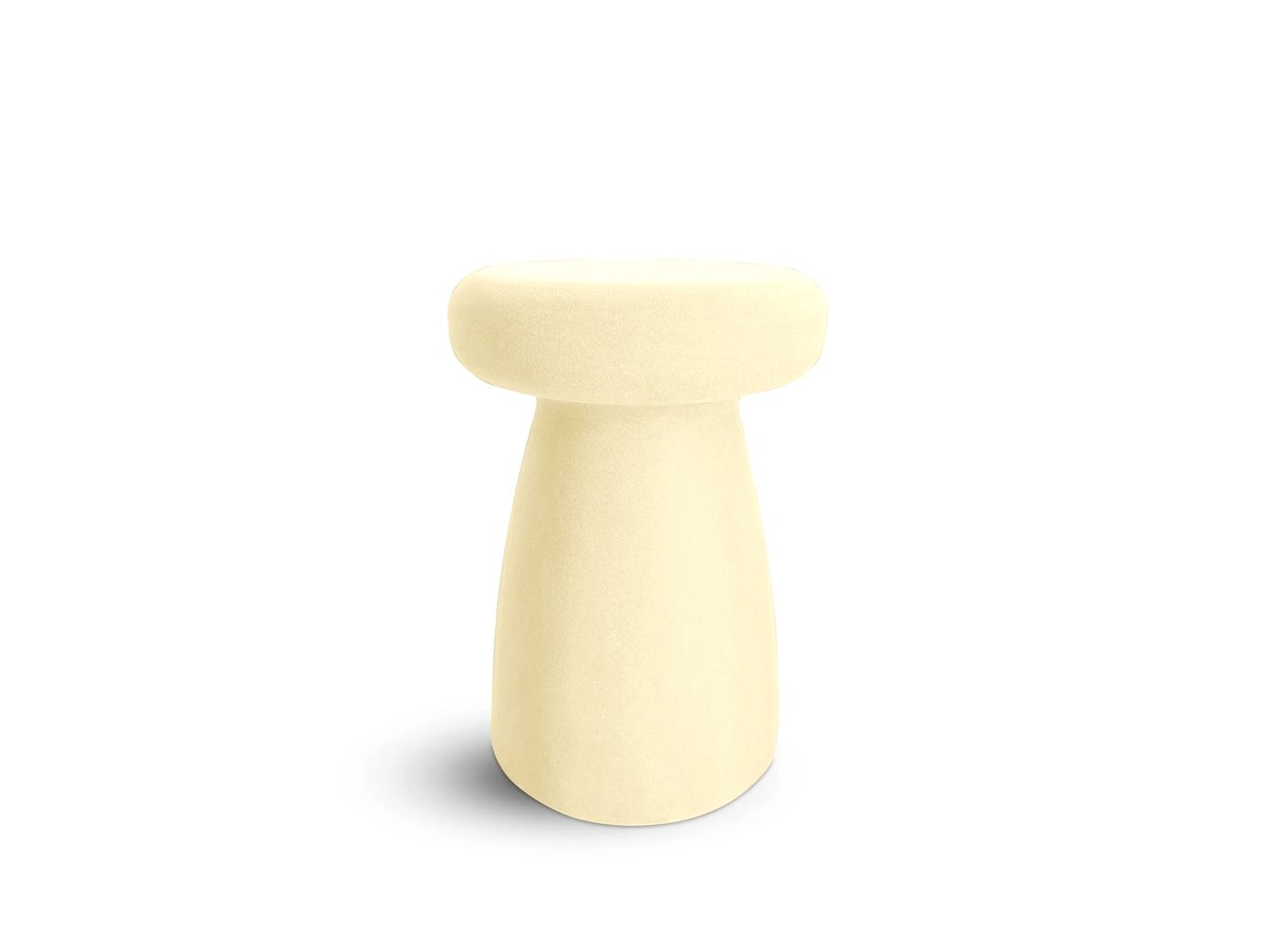 Porcino Moleskin Stool — Soft‑Touch Sculptural Seating by Serralunga