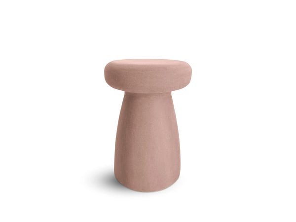 Porcino Moleskin Stool — Soft‑Touch Sculptural Seating by Serralunga