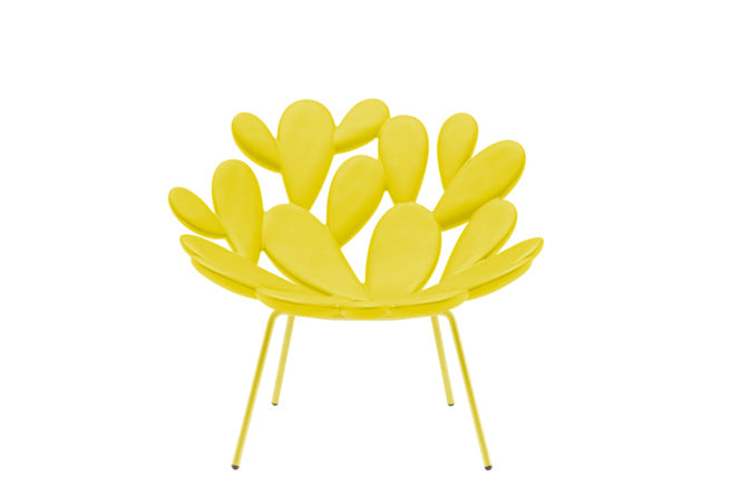 Filicudi Yellow lounge armchair with a unique design  by Qeeboo