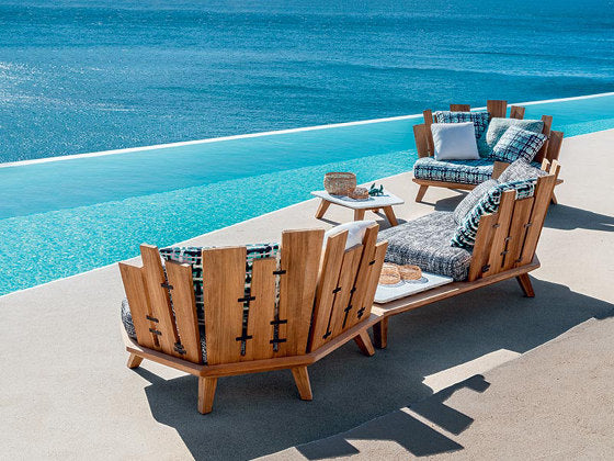 Rafael Lounge Armchair with Coffee Table | Luxury Outdoor | Ethimo