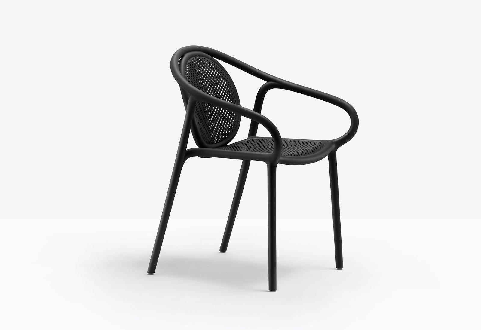 Remind 3735 Stackable Dining Chair with Armrests | Luxury Design | Pedrali